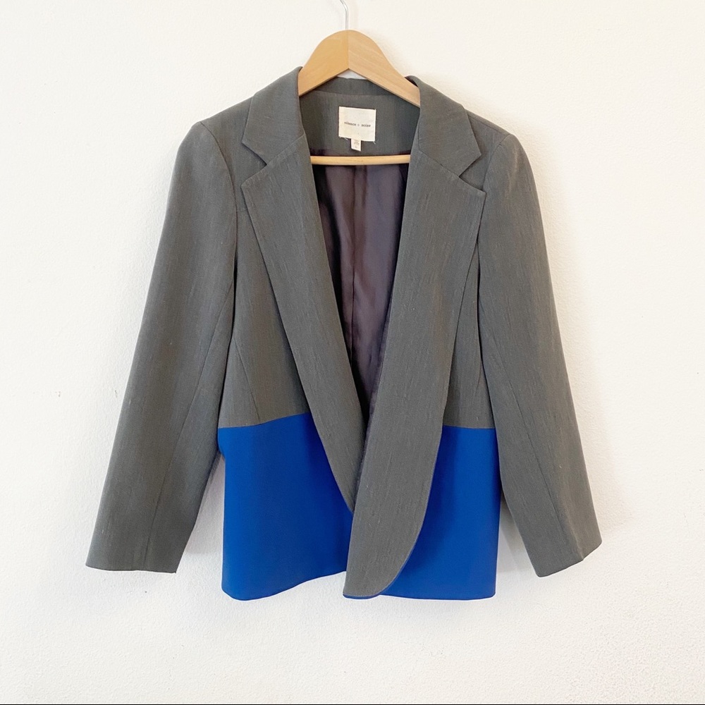 Silence + Noise Open Front Color-Block Blazer sz L